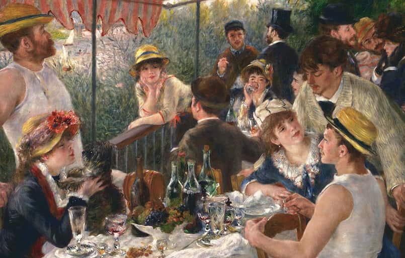 Ambiance guinguette dans le Déjeuner de Canotiers d'Auguste Renoir