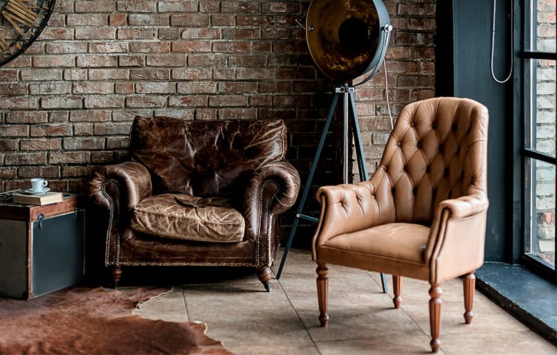 fauteuils et décoration salon vintage