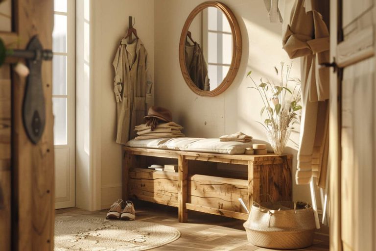 Transformer votre entrée avec un banc de rangement astucieux