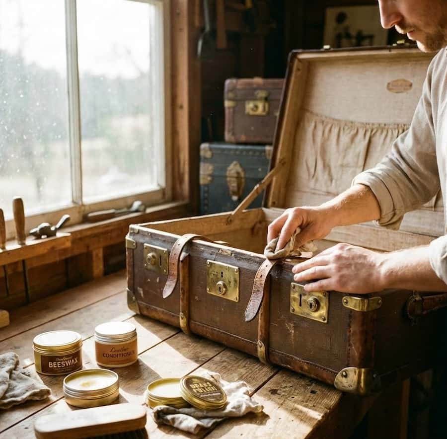 restaurer malle de voyage ancienne
