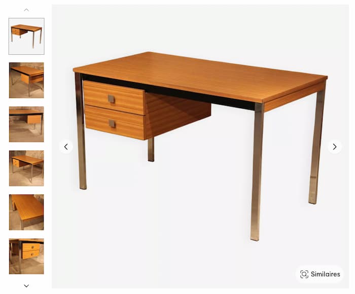 Bureau Pierre Guariche Modéle Senior 1960 proposé sur Selency