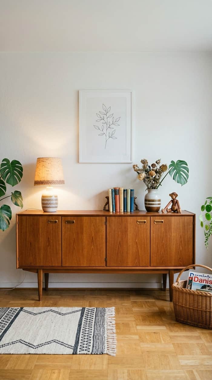 enfilade scandinave dans un intérieur moderne